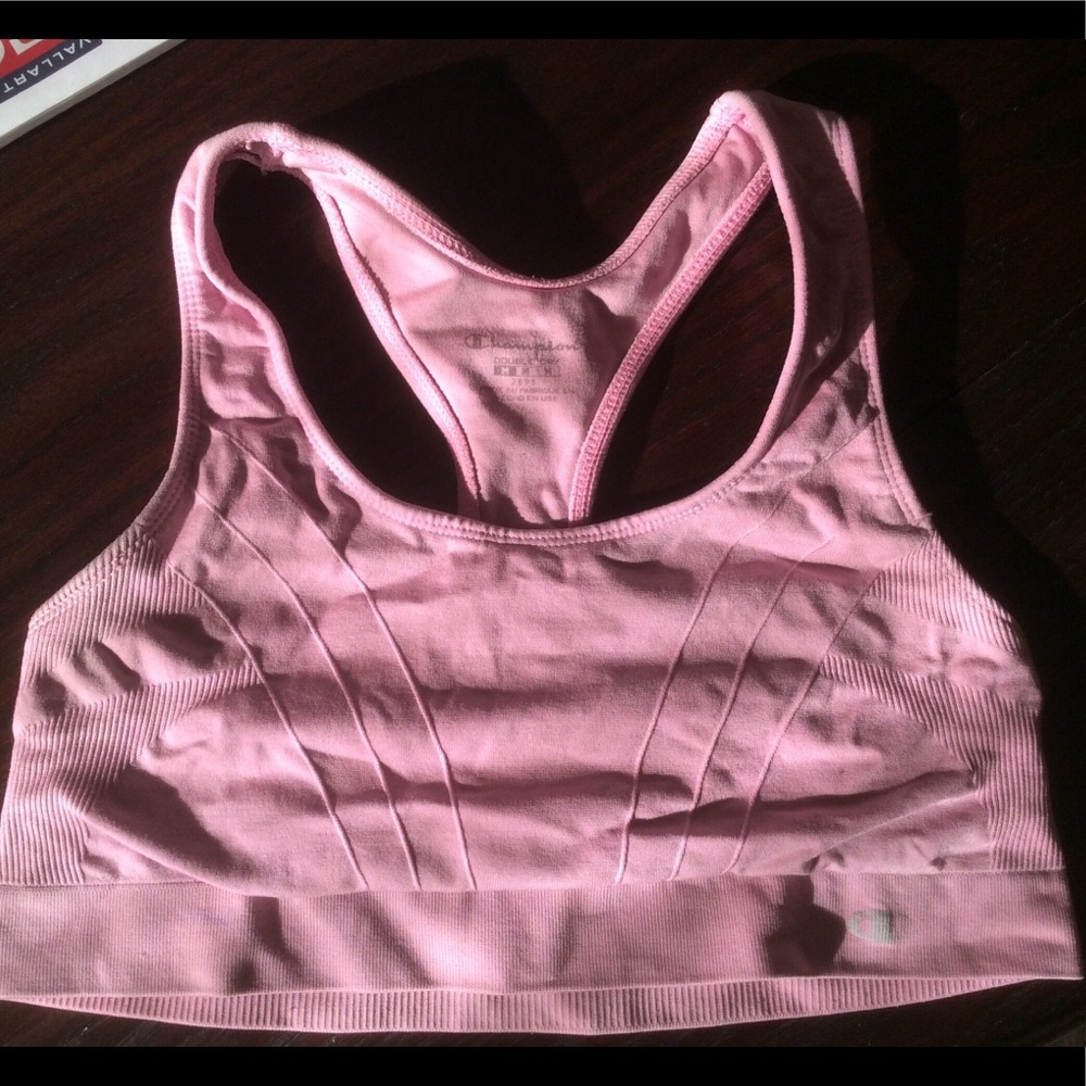 Light pink Champion sports bra